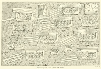 Assyrian Bas-Relief from the Louvre by French School